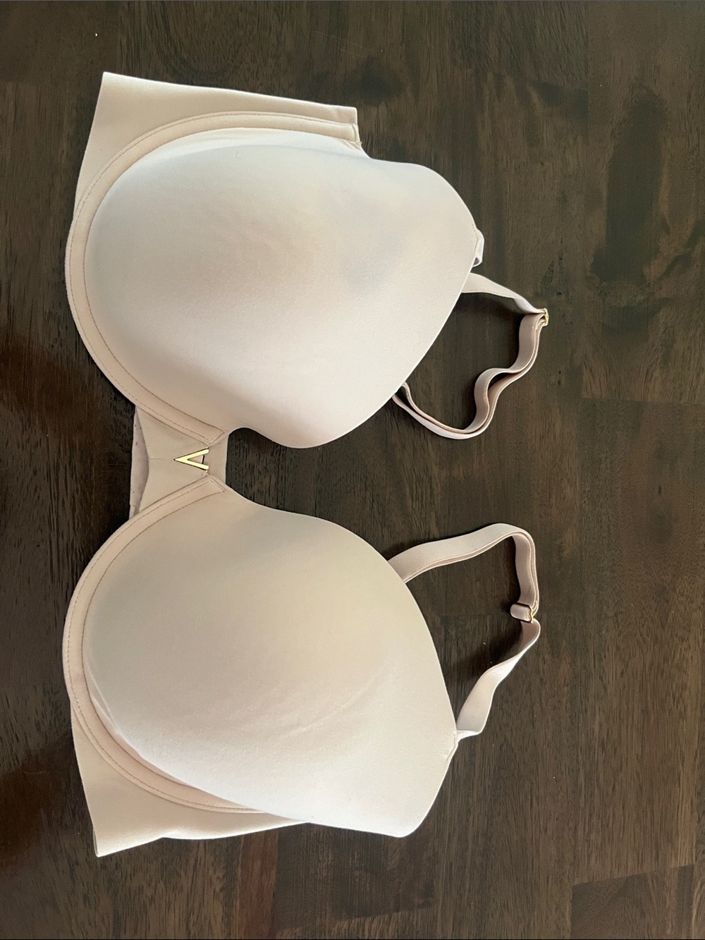 Victoria's Secret Light Nude 36DDD 36 F 36F 36 DDD Bra lined Demi *blue markings